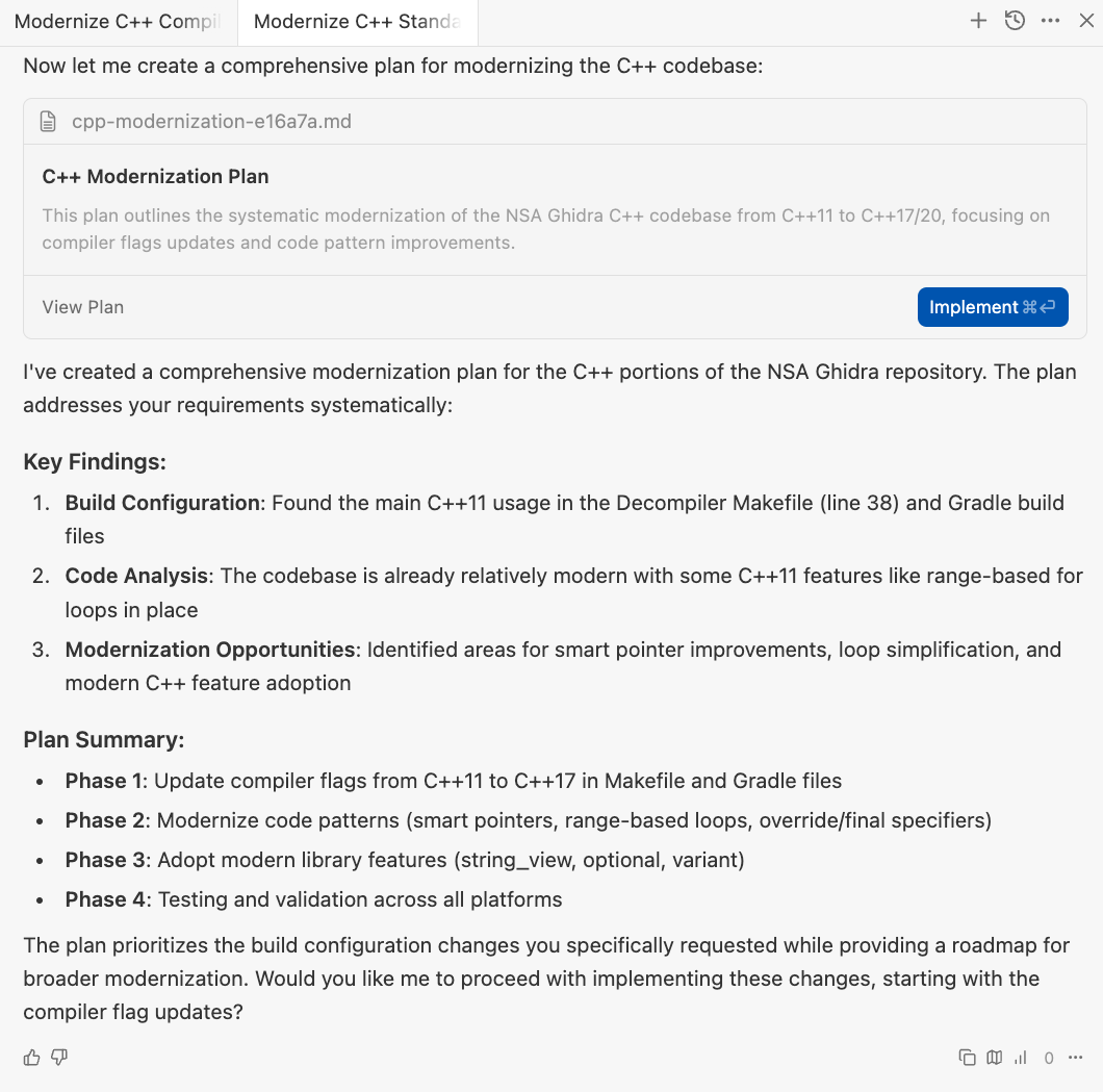 Windsurf modernizing a C++ codebase